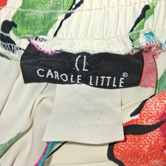 VTG Carole Little Multicolor Floral A-Line Skirt - Picture 3 of 6